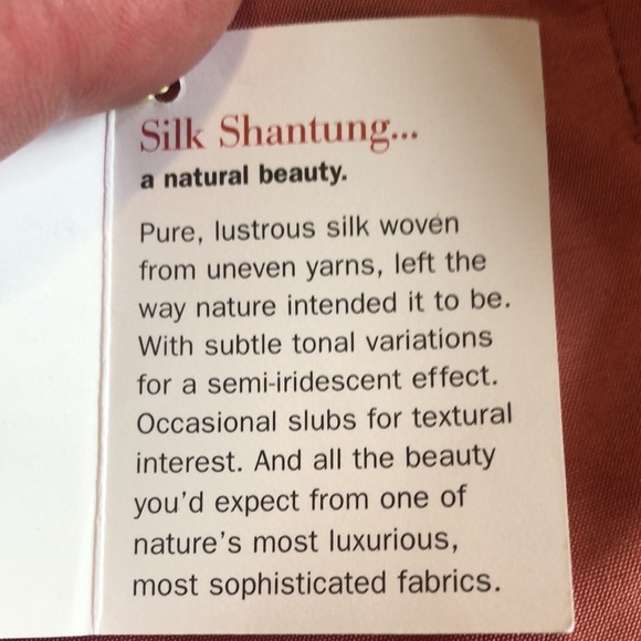 NWT Shantung Silk sz 8 peach Talbots Petites straight leg lined slacks - Picture 6 of 15
